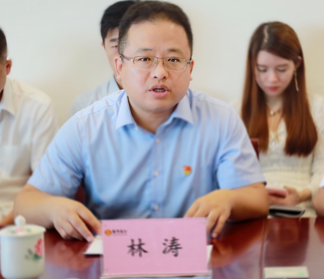 林涛董事长首先传达了区财和国资系统7月31日动员大会