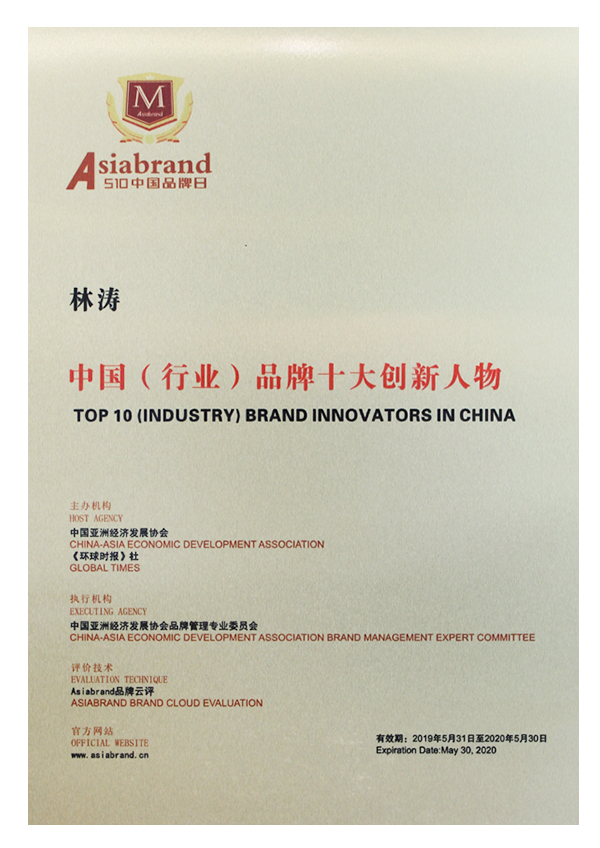 中国（行业）十大品牌创新人物